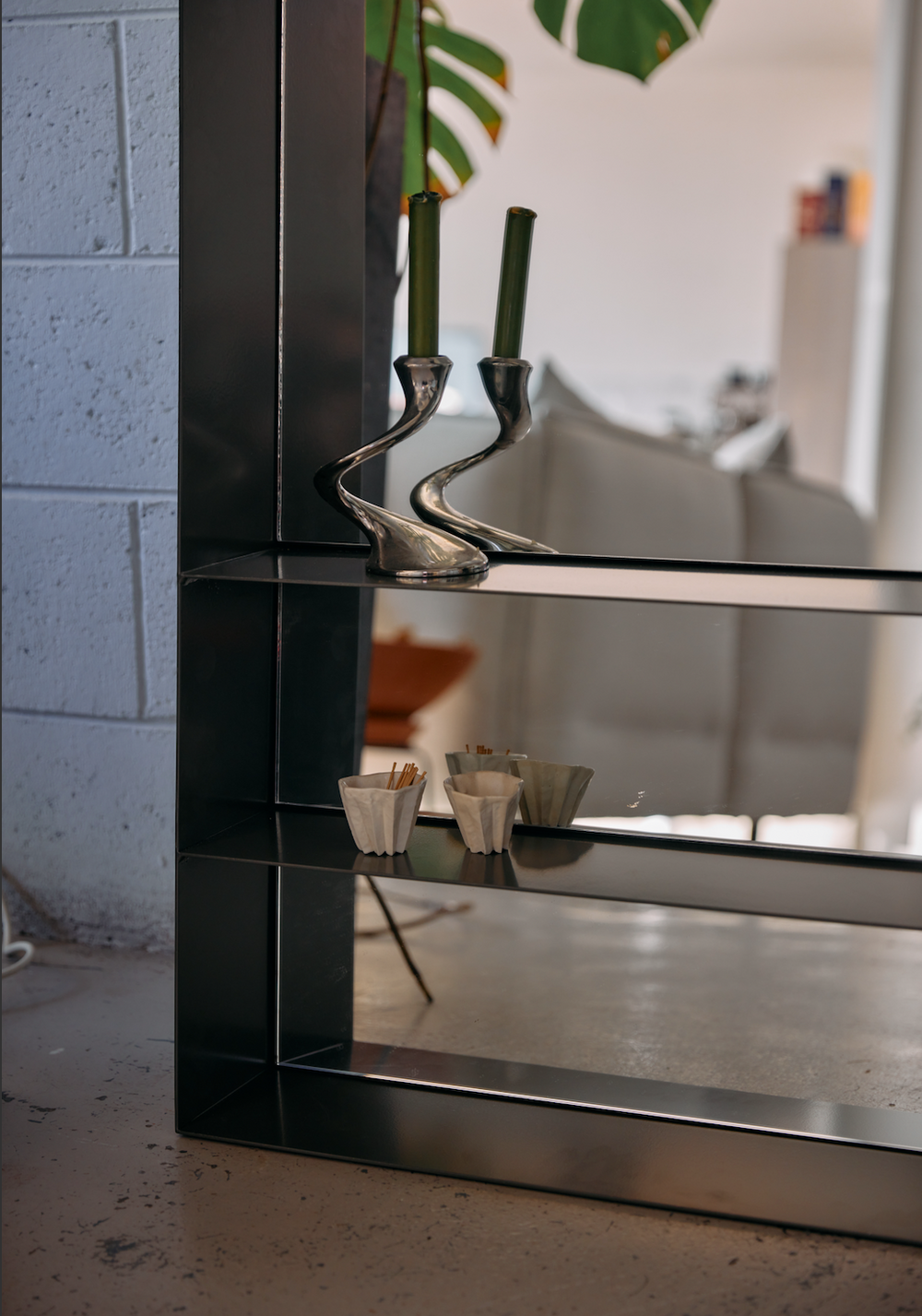 Stainless Steel Floor Mirror