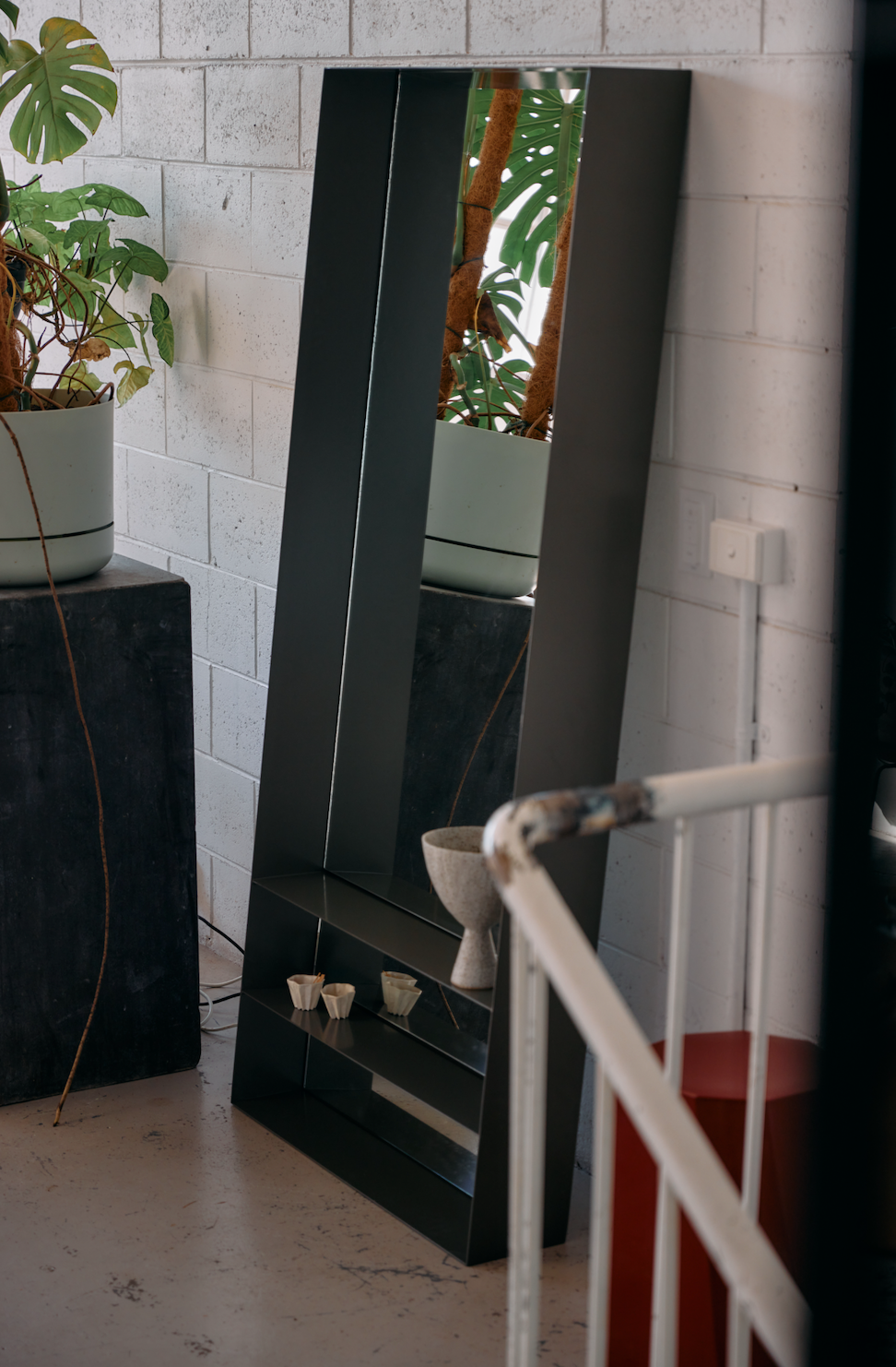 Stainless Steel Floor Mirror